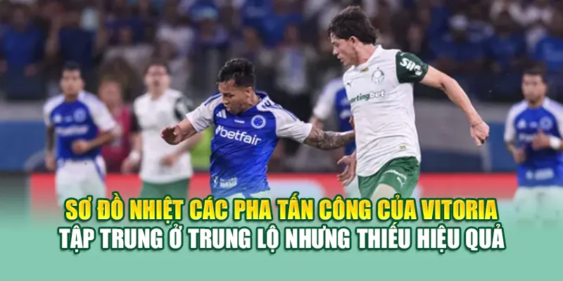 Soi Kèo Bóng Đá Vitoria Vs Cruzeiro Chuẩn Từ 99win99.vip 1 Sơ đồ nhiệt các pha tấn công của Vitoria – tập trung ở trung lộ nhưng thiếu hiệu quả