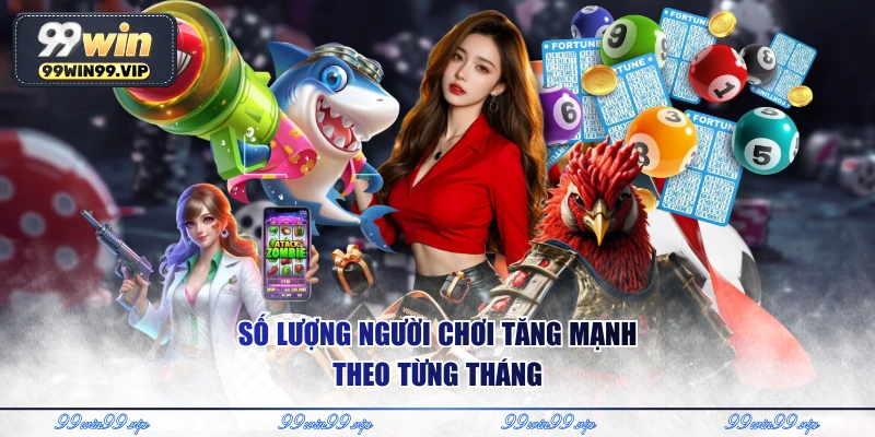 Số lượng người chơi tăng mạnh theo từng tháng